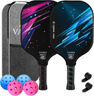 Pickleball Paddles,Pickleball Paddles Set of 2-Carbon Fiber Pickle Ball Paddle 2