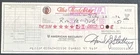 Washington Redskins Ron McDole Signed Autographed Check 1972 Football