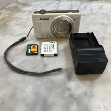 Olympus VR-340 Digital Camera 16.0 MP White Battery Charger SD Parts Only