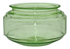 Hocking Glass Company Depression Glass Green Fish Bowl - GLOWS!! Uranium Glass