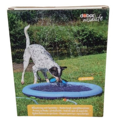 DOBAR WILDLIFE Wasserring mit Sprinkler Splash Pool mit Wasserfontänen für Hunde