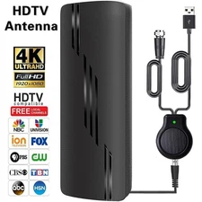 5000 Miles Digital TV Antenna Indoor HDTV Amplified Signal Booster 4K HD 1080P