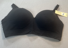 New Truekind Supportive Comfort Wireless Shaping Bra 3XL BLACK Adjustable Straps