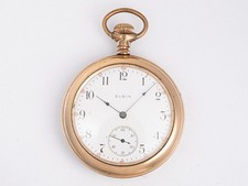 Elgin 16S 7J Grade 291 Pocket Watch in yellow gold filled Providence 20yr case 