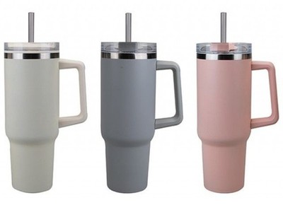 1,2 Liter großer Trinkbecher mit Strohhalm (sortiert) Arbeit/Schule/Fitnessstudio/Unterwegs/