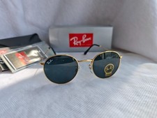 Ray-Ban RB3447 Round Gold Frame Gray Lens Sunglasses