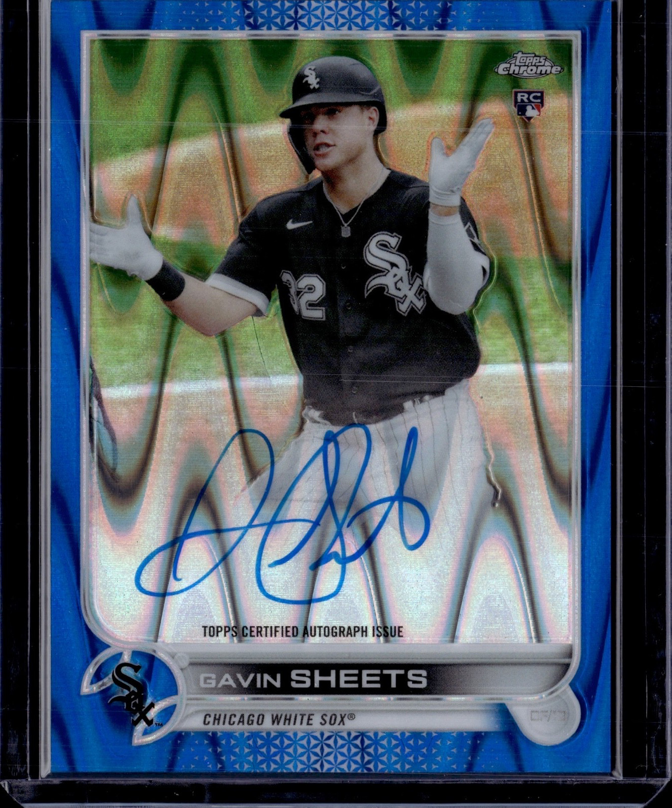 2022 Topps Chrome Gavin Sheets Blue RayWave Rookie Auto 127/150