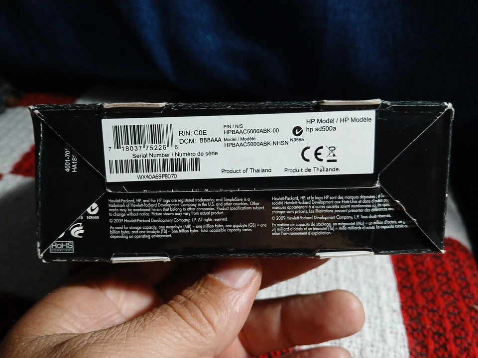 OLD STOCK NEW HP SimpleSave 500GB 2.5" Portable Hard Drive SD500A - Image 4 of 4