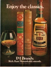E&J Brandy Vintage Print Ad 1979 Classic Rich Smooth Drink 8.5x11