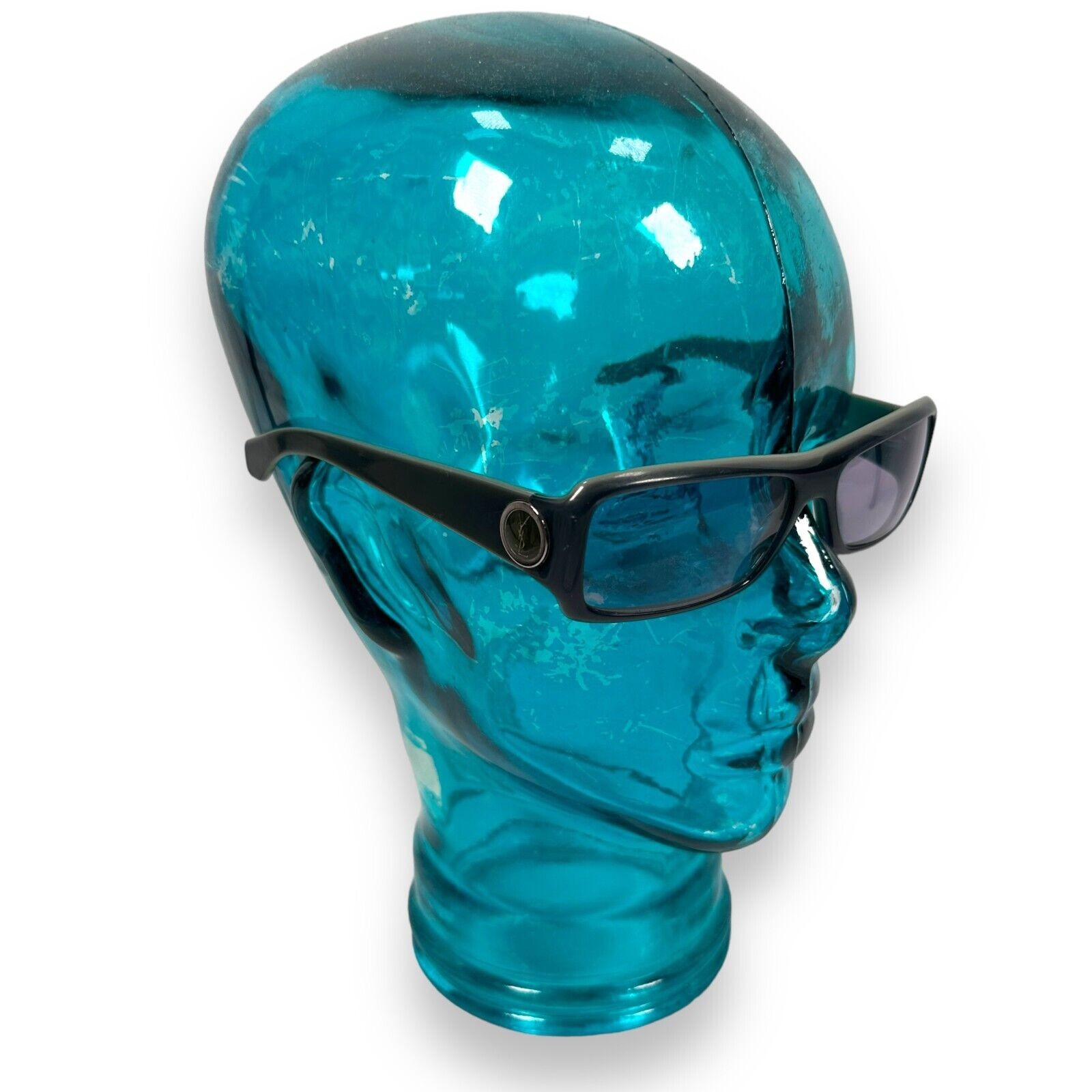 Occhiali da sole Yves Saint Laurent YSL 6109 S montatura grigia 55 15 logo lenti viola