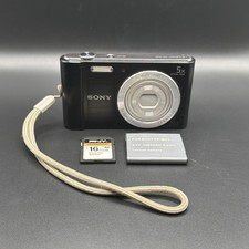 Sony Cyber-shot DSC-W800 20.1MP Digital Camera 5x Optical Zoom Black w/battery