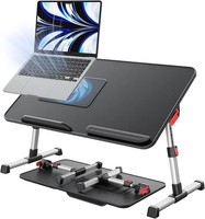 Cooper Desk PRO Large Laptop Table, Adjustable Height Laptop Lap Tray BLACK