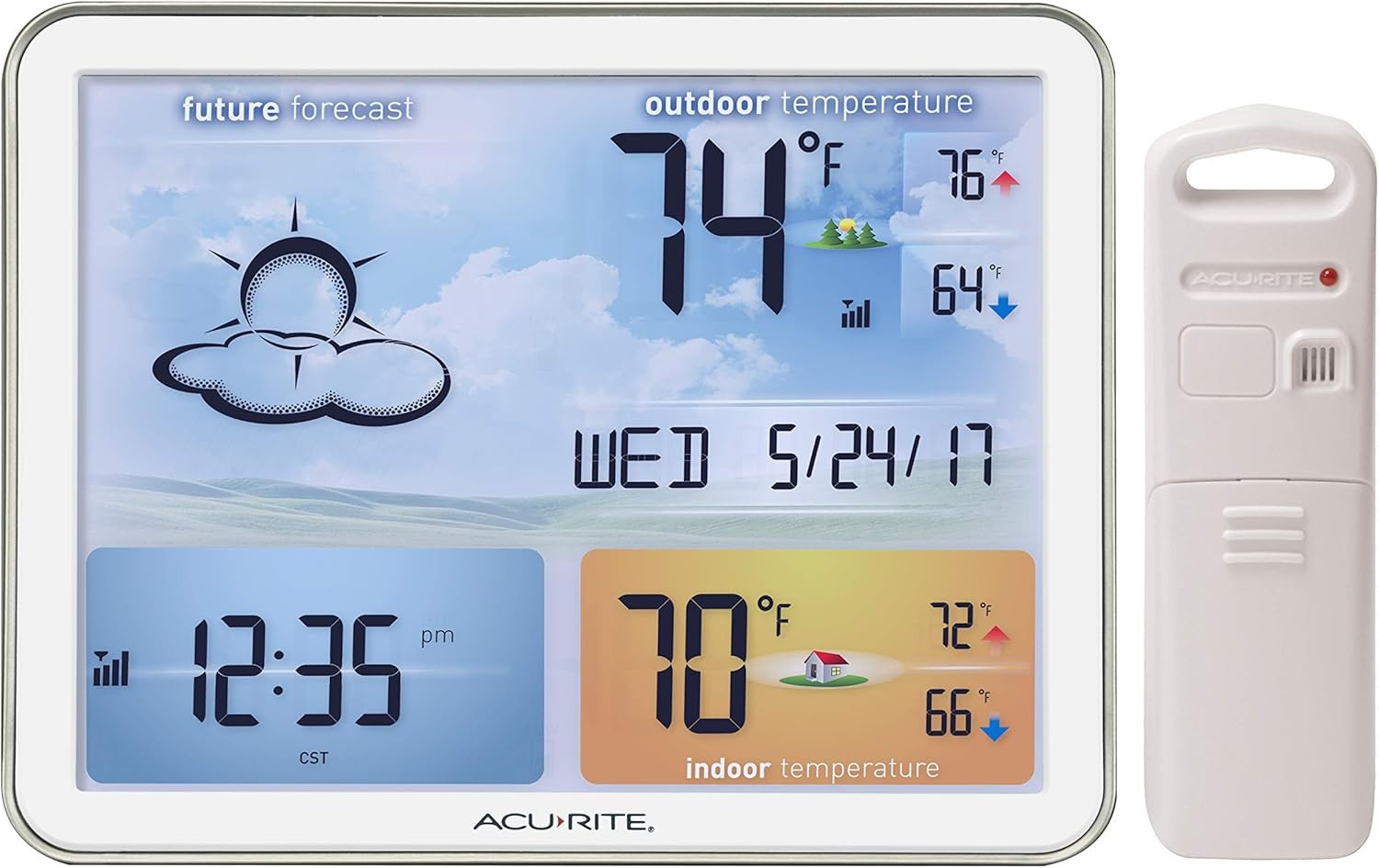 With Atomic Clock & Wireless Sensor