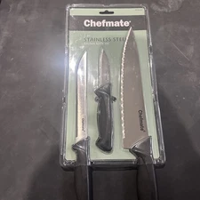 Chefmate 3pc Stainless Steel Kitchen Knife Set