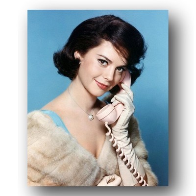 Natalie Wood Photo 8x10 1965 Actress Portrait Color Studio Shot Telephone
