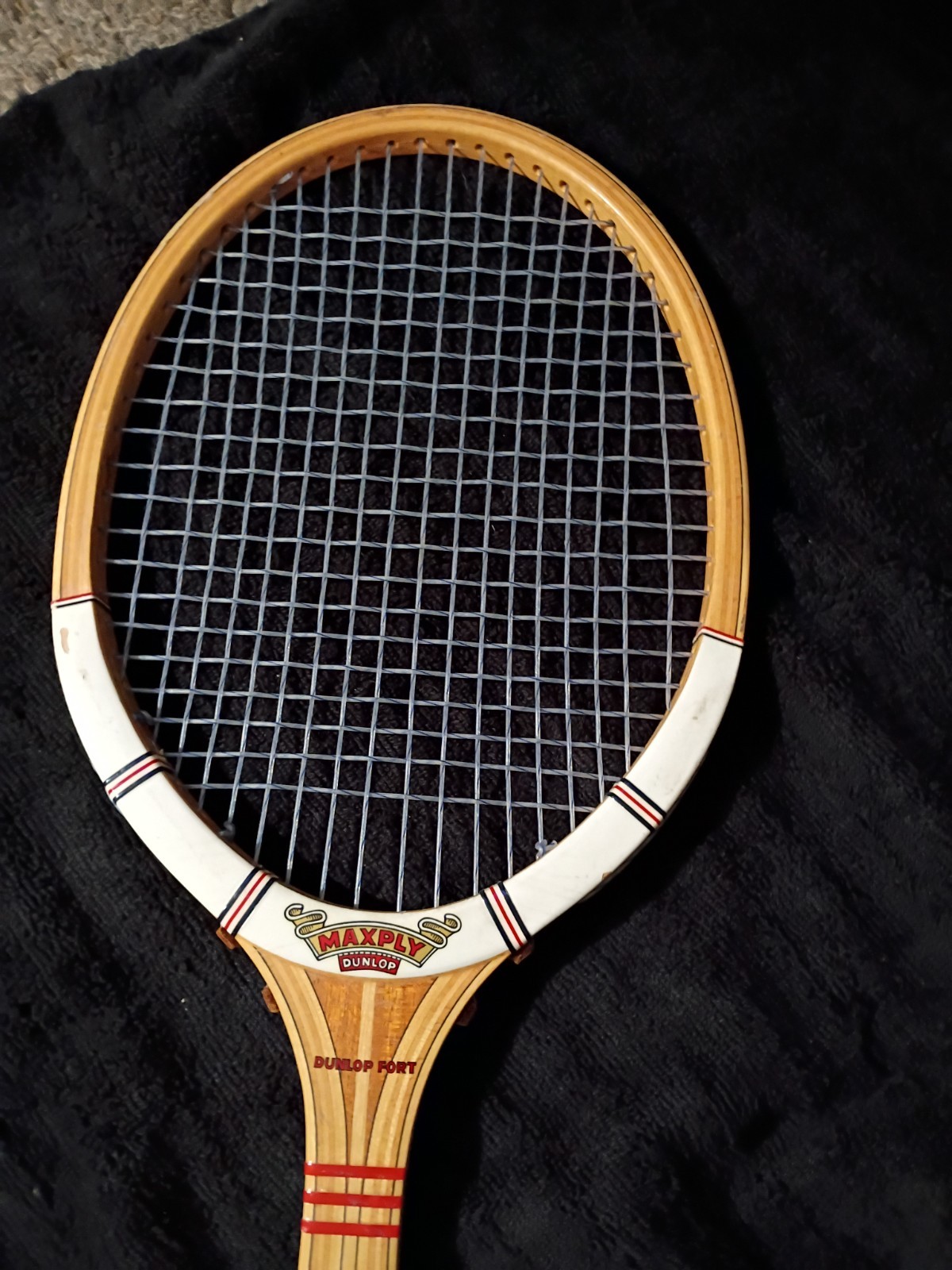 Vintage Dunlop Maxply Fort Wooden Tennis Racquet Medium 4 5 