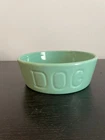 Bauer Pottery Ceramic Dog Bowl Turquoise Medium 8-Inch Diameter