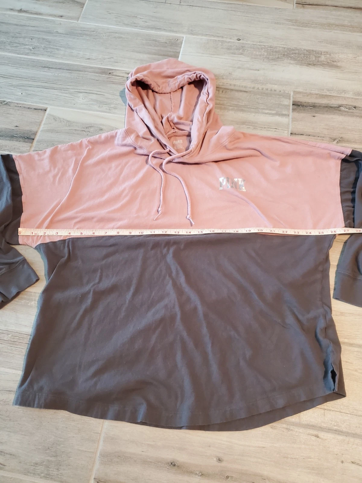 UNDERCOVER Victoria's Secret ROSA Varsity maglione manica lunga maglietta campus felpa con cappuccio grande LEGGI