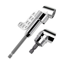 2Pcs 105 Degree Right Angle Drill Adapter 105° 1/4 Right Angle Drill Attachment