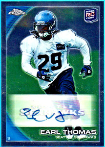 2010 Topps Chrome EARL THOMAS RC Auto!!! Texas Seahawks