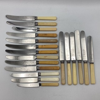 Bundle Stainless Steel Faux Bone/Possibly Bone Handle Butter Knives (H2) NS#594