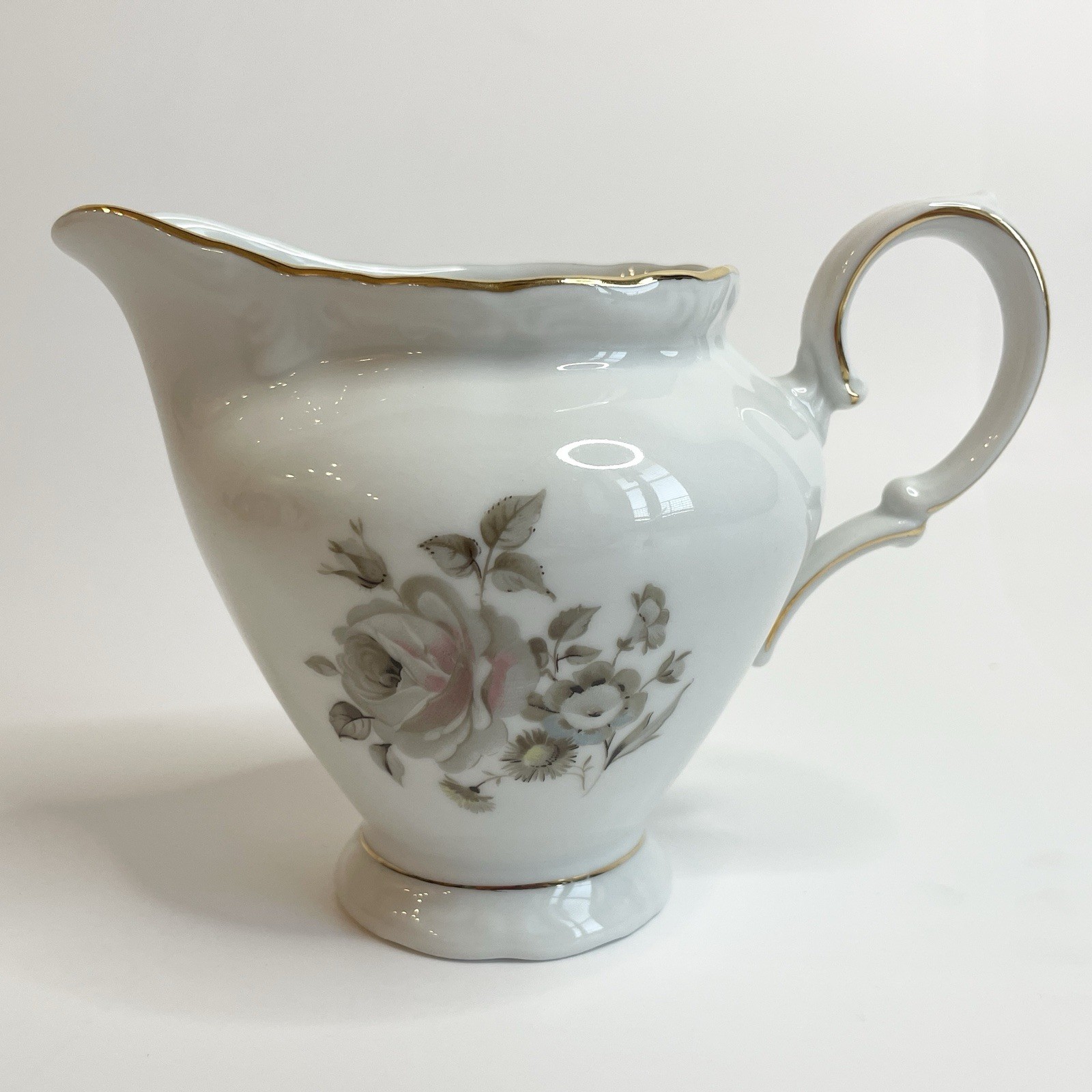 Vintage Winterling Bavaria “Empress” Creamer – 4” Floral Porcelain w/ Gold Trim