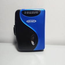 Vintage Jensen Portable AM / FM Stereo Cassette Player Blue SCR-68C Tested Works