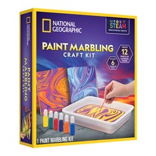 National Geographic Marbling Paint Kit for Kids - Create 12 Sheets of Marble ...