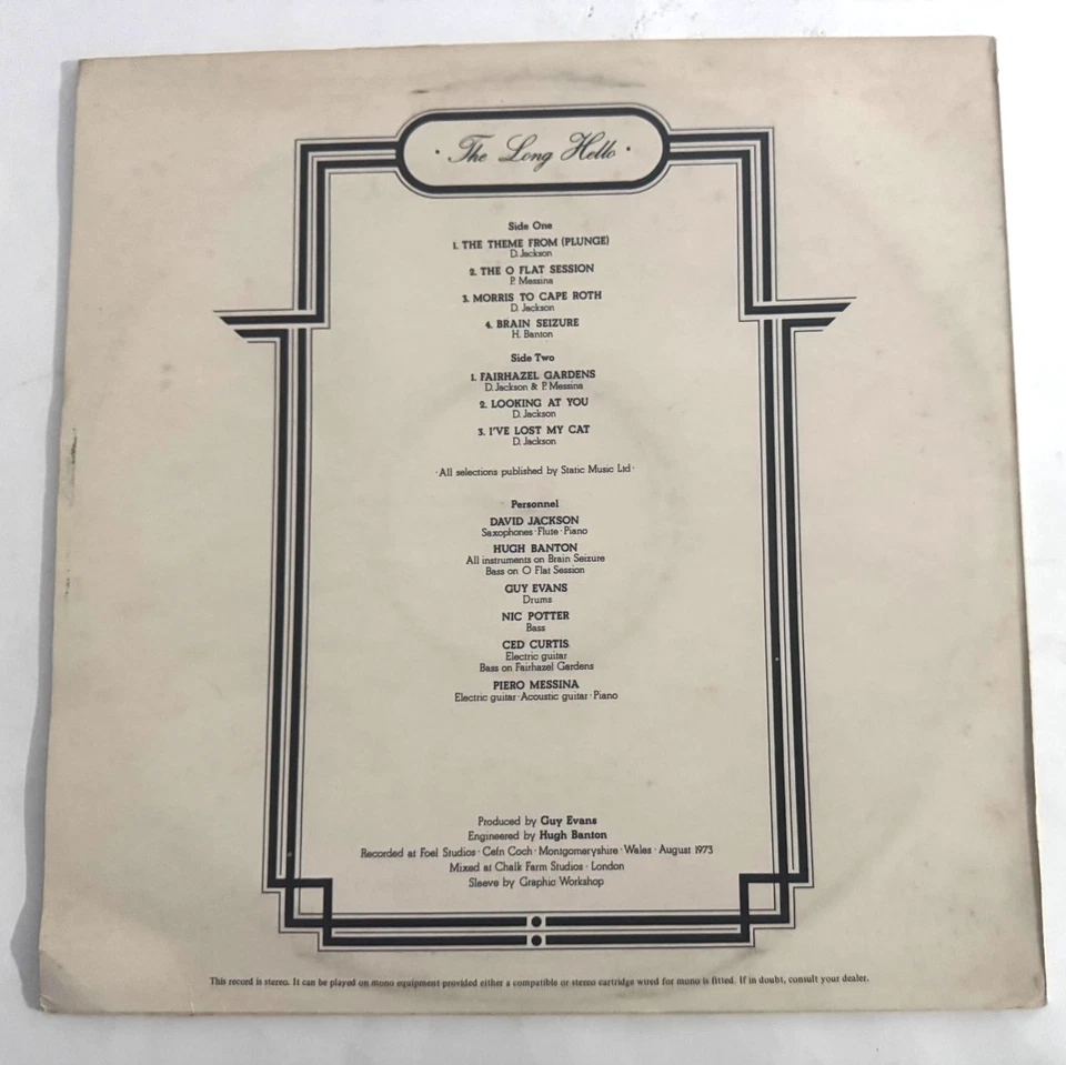 Van Der Graaf Generator ~ The Long Hello ~ Static ~ 1976 ~ UK LP ~ Prog ~ NM - Image 2 of 4