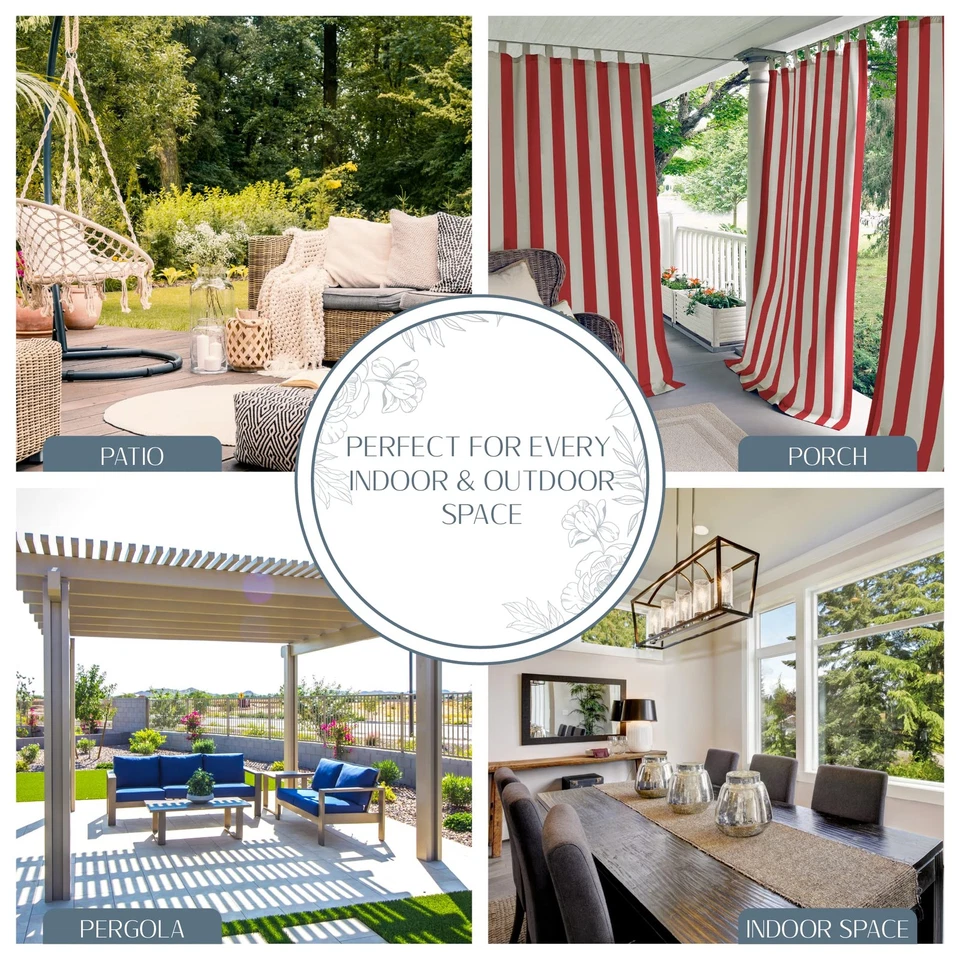 Home Fashions Highland Stripe Indoor/Outdoor Curtain Panel, 50 inches X 108 i... - Image 3 of 4