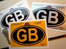 TRIUMPH GLOBE logo on GB oval car sticker 5in/125mm  TR2 4 Roadster 2000 Herald