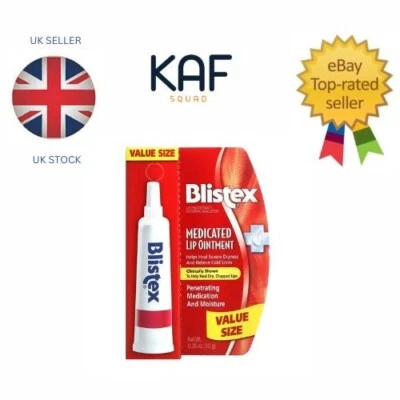 Blistex, Medicated Lip Ointment, .35 oz (10 g) Cold Sores Dry Chapped Lips LARGE
