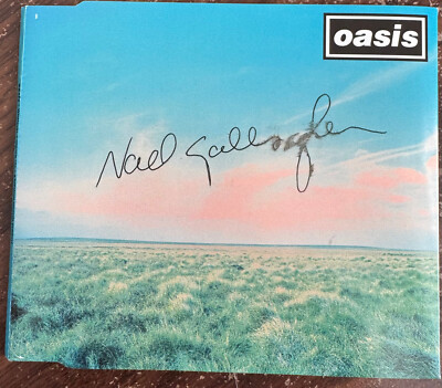 NOEL GALLAGHER SIGNED WHATEVER CD COVER 1995 OASIS LIAM GALLAGHER