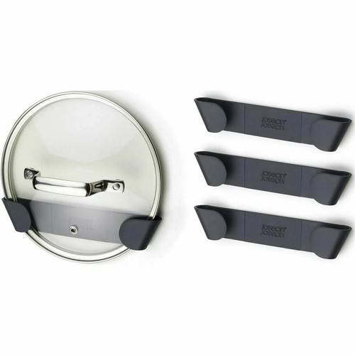 Joseph Joseph CupboardStore Pan Lid Holders - Set Of 4 - Grey - Strong VHB Tape - Picture 2 of 8