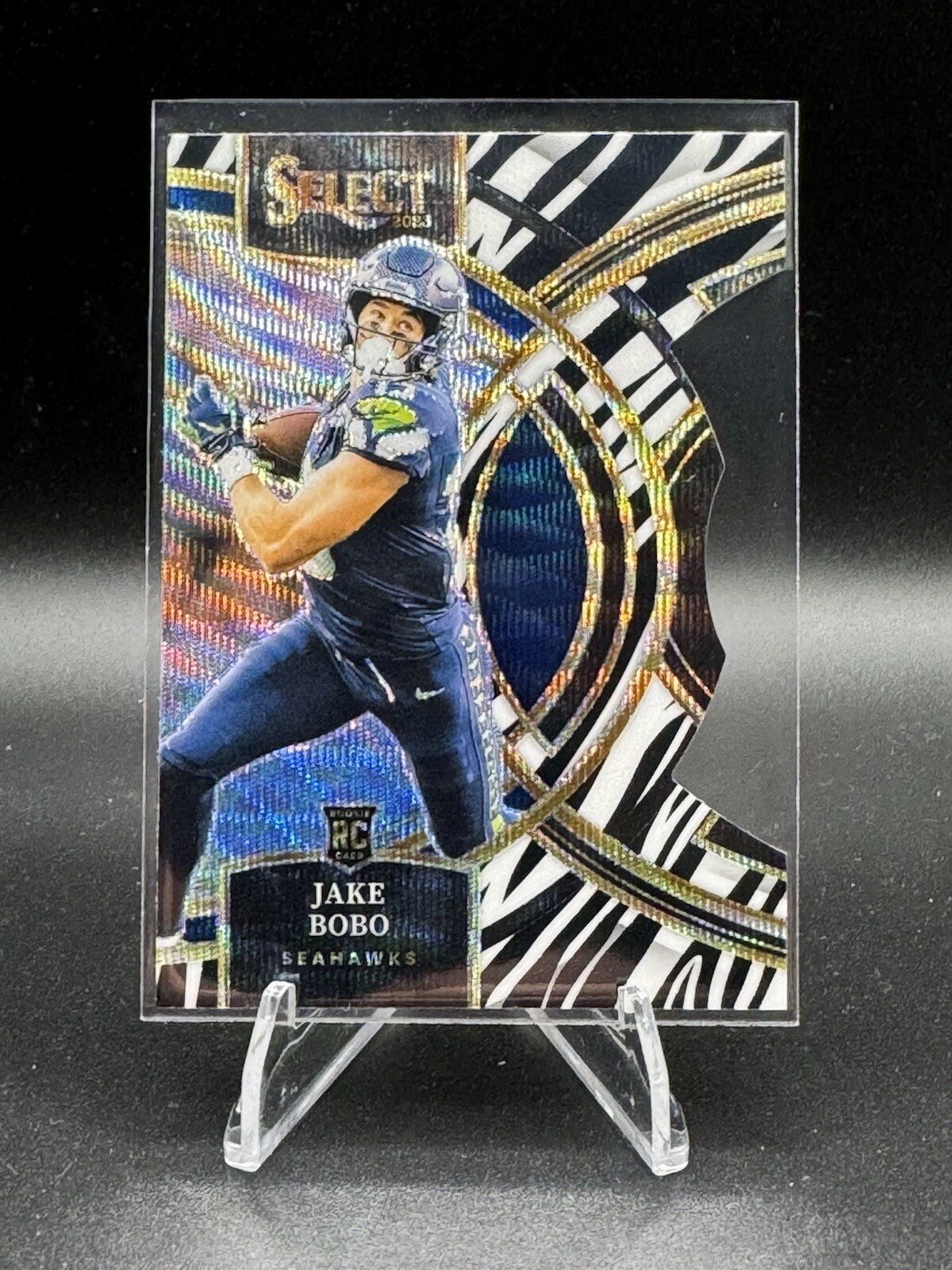 2023 Panini Select Jake Bobo Premier Level Die Cut Zebra SSP Case Hit RC  #149
