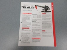 Gradall XL 4210-2 Excavator 2 Page Sheet