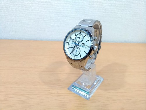 ORIENT RMC0UAA0 Chronograph Quartz Men's Watch White Dial Analog From Japan - Picture 1 of 11