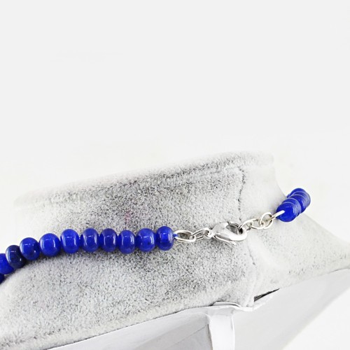 132.00 Cts Earth Mined ENHANCED Sapphire Beads Single Strand Necklace - Picture 3 of 3