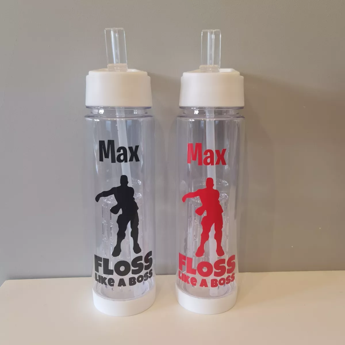 Floss Like A Boss Water Bottle, Fortnite NAME 750ml School Gaming Flask Xmas