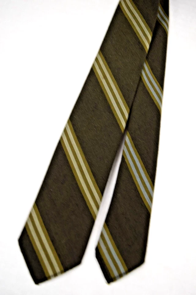 Corbata de Colección Años 40 50 Verde Más Claro Verde Gris Rayas Rayón Corbata 51" x 2" Foto 2 de 4