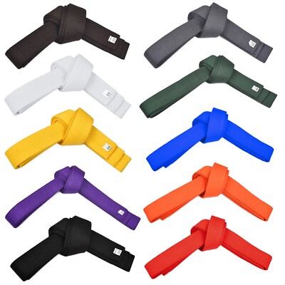 Playwell Kampfsportgürtel Baumwolle - Farbige Streifen Für Karate & Judo