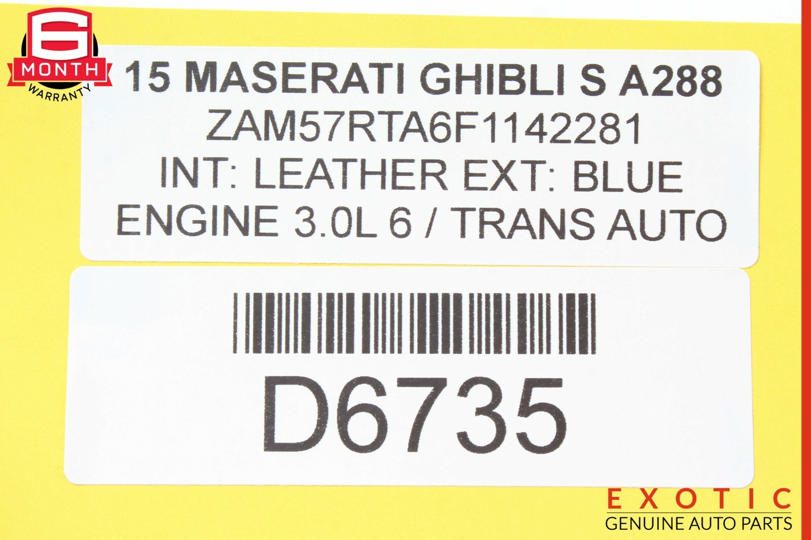 14-17 Maserati Ghibli S Front Left Rubber Door Weather Strip Liner OEM