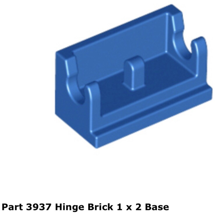 Lego 1x 3937 Blue Hinge Brick 1 x 2 Base Bottom Space 6927 | eBay