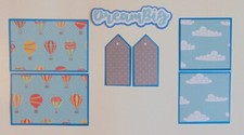  2416 DREAM BIG BOY GIRL PREMADE SCRAPBOOK PHOTO MAT TITLE SET EPHEMERA - TONYA