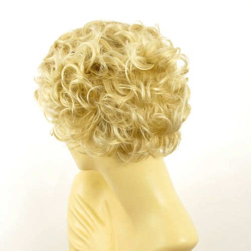 short wig women curly golden blond wick very light blond ref: juliette 24BT613 - Picture 4 of 9