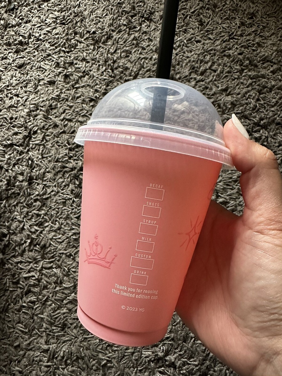 2023 Starbucks x Blackpink Rhinestone Bling Rose Gold Tumbler
