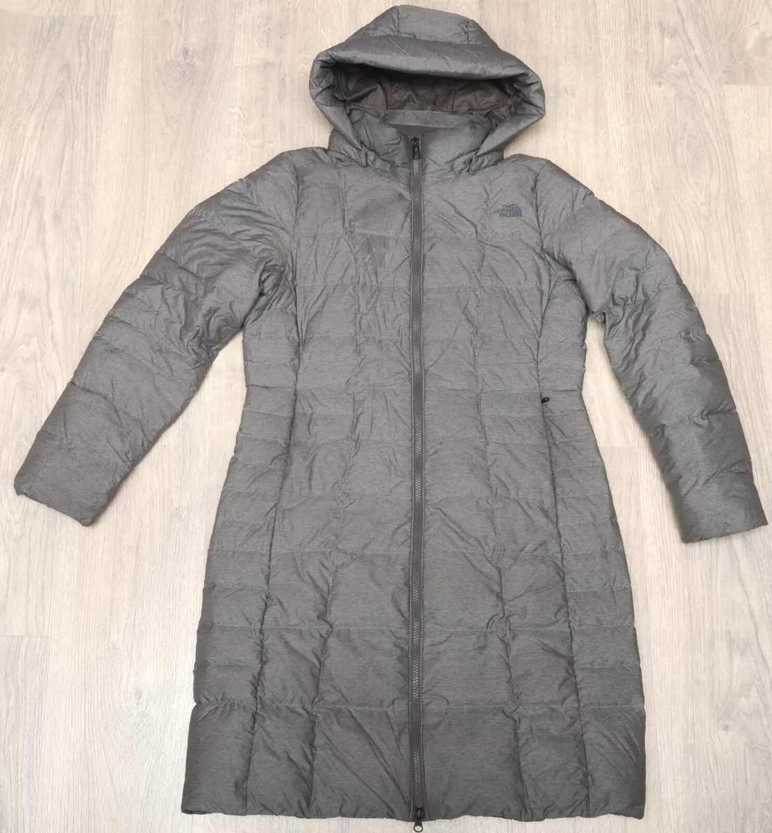 THE NORTH FACE METROPOLIS PARKA 3 GREY DOWN insulated WOMEN S PUFFER COAT M