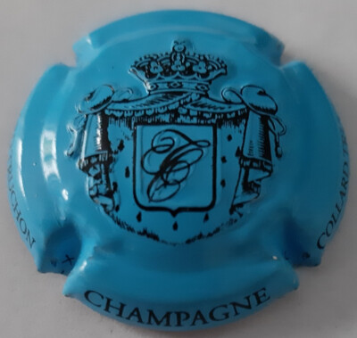 Champagnerkapsel Collard-Truchon bedruckt, hellblau und schwarz Nr. 46e