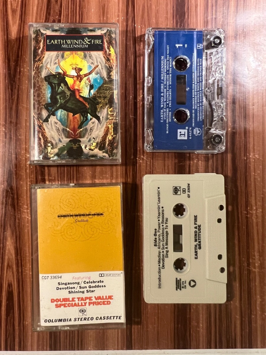 最終価格VANDAL FAITHLESS ORDER CASSETTE CAP Earth Wind & Fire Millennium + Gratitude Cassette Tape Lot Double