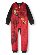 Disney Lion King Boy's One-Piece Full-Zip Blanket Pajama Sleepwear Sleeper: 4-12